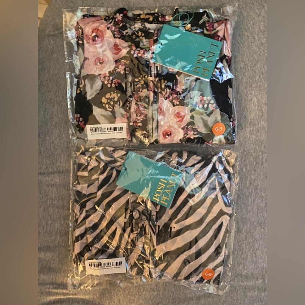 Posh Peanut Milana and Koko 6-9 month footies